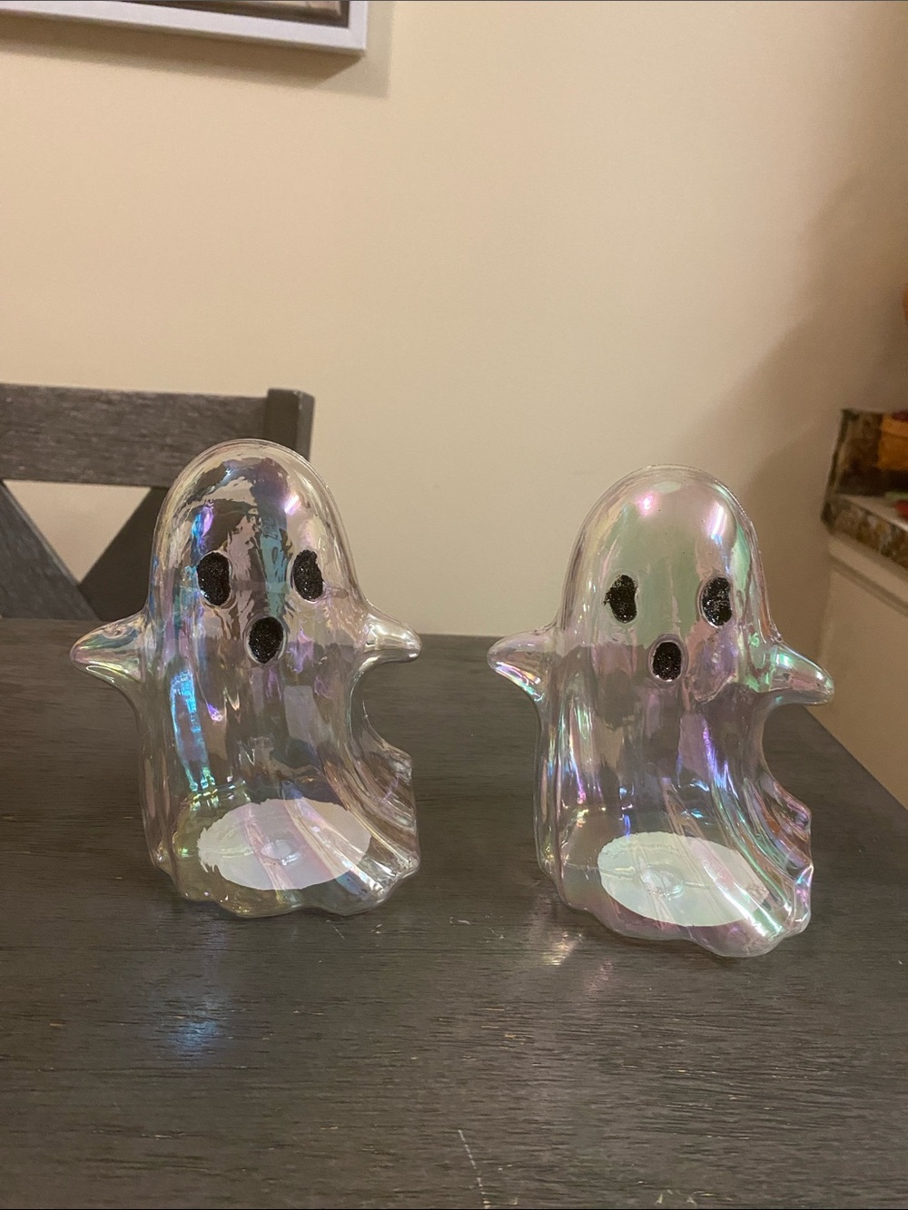 Iridescent Ghost Dazzle Decor - Set of 2